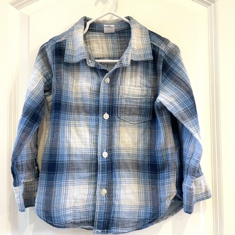 Baby GAP Boys Plaid Flannel Button Down Shirt, 3T